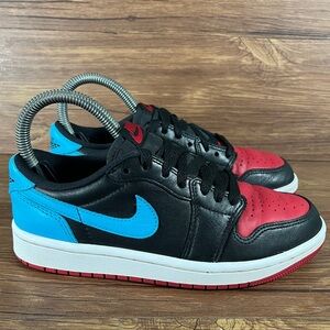Jordan 1 Retro Low OG ‘NC to Chi’ Women’s Size 5 Leather Shoes